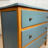 Vintage chest of drawers 3 drawers in restored wood with Liberon paint