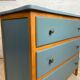 Vintage chest of drawers 3 drawers in restored wood with Liberon paint
