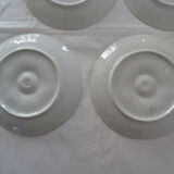6 assiettes à huitres blanches  470112 Charles Pillivuyt porcelaine ancienne