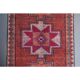 Vintage Turkish Oushak Handmade Wool Cotton Red Runner 87x336