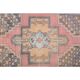 Vintage Turkish Oushak handmade wool cotton pink area rug 106x167