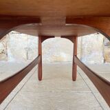 Teak coffee table in Scandinavian style, circa 1960s.