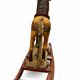 Ancient wooden rocking horse with original paint, hand-carved.