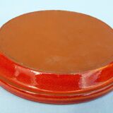 Orange planter and saucer
