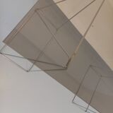 Bureau en verre fumé et métal chromé, années 70