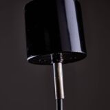 Italian, Hemispherical Red Aluminum Pendant with Round Holes on Top, 1970s