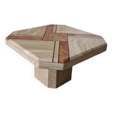 Travertine coffee table