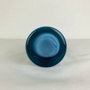 Vase verre bleu vintage style scandinave