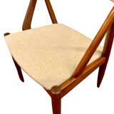 8 Scandinavian design chairs 1960s by Kai Kristiansen in solid teak "