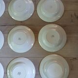 12 plates + 1 Digoin and Sarreguemines dish