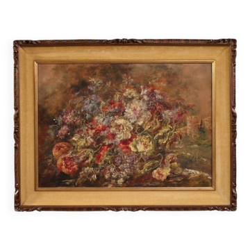 Nature morte italienne sur cuivre signée Antonioli