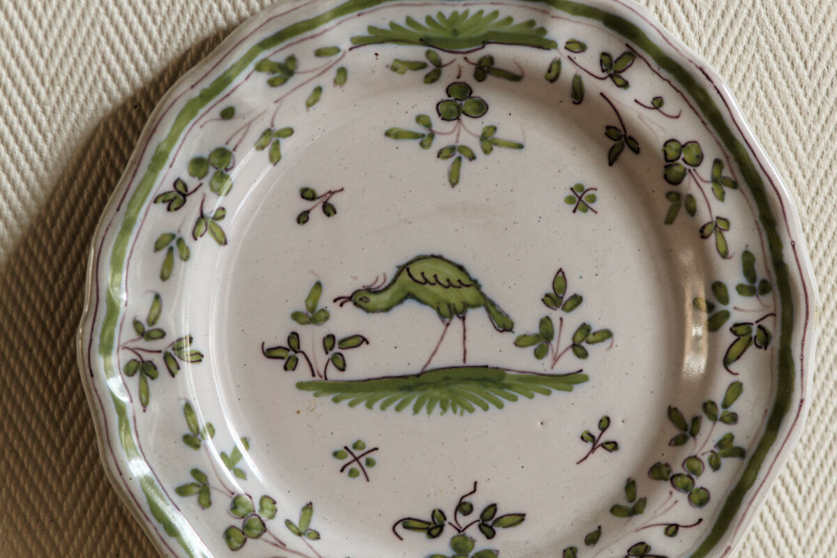 Earthenware plate from Moustiers, 18th century