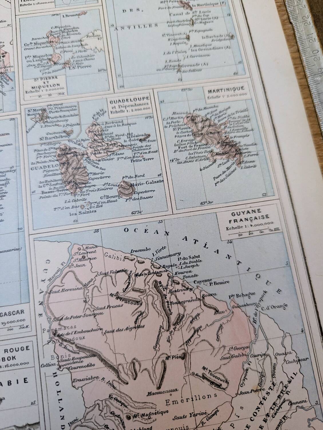 The French Empire, original map printed in 1892.
