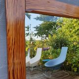 Beveled Ice Pine Door Mirror 64X120