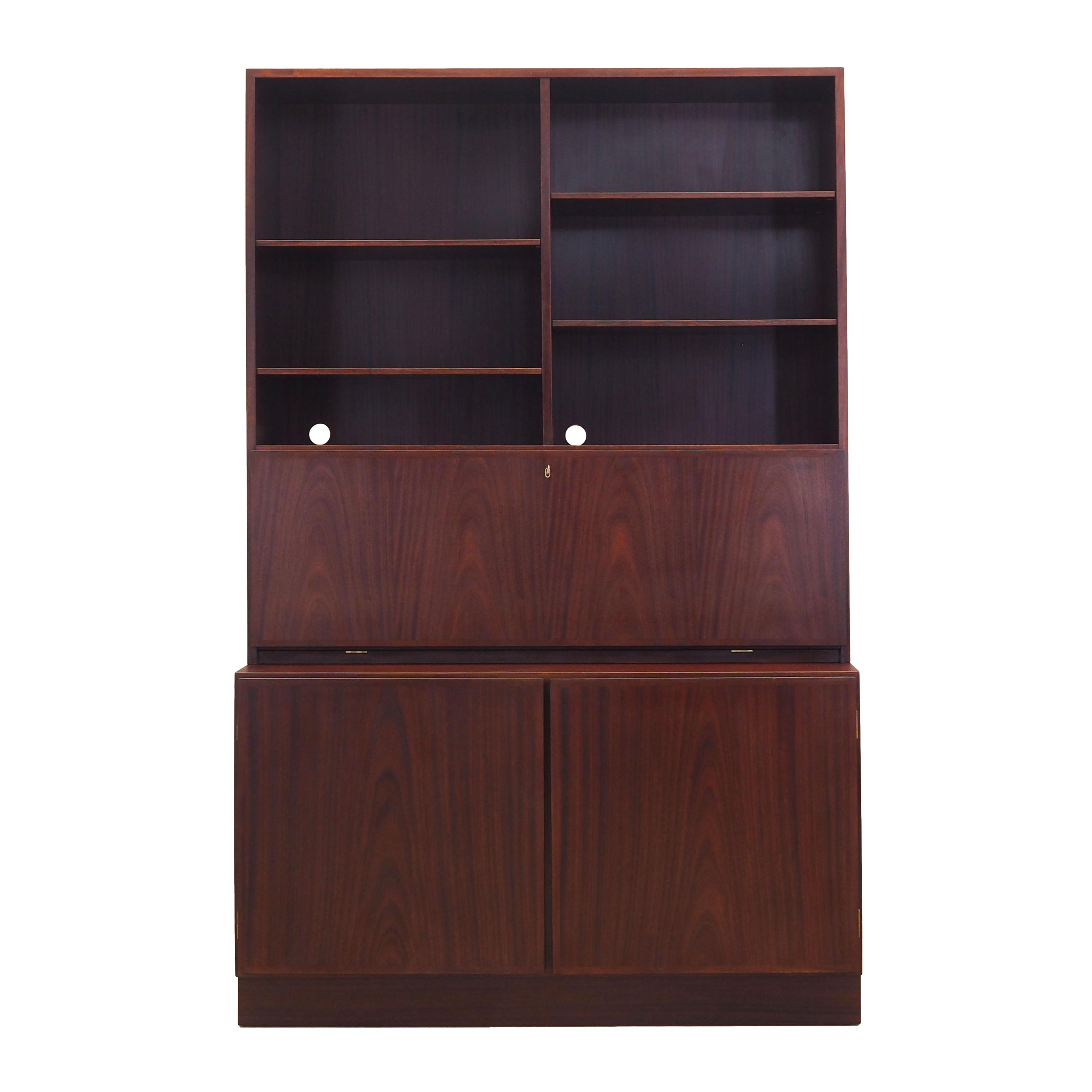 Mahogany bookcase, Danish design, 1970s, manufacture: Omann Jun