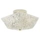 J.T. Kalmar Square Applique Ceiling Light in Brass and Textured Glass, 1950s