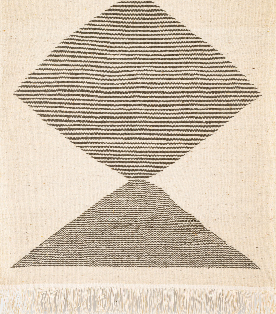 Berber kilim with black stripes 130 x 65 cm