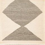 Berber kilim with black stripes 130 x 65 cm