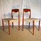 Set of 6 scandinavian teak chairs
