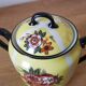 Vintage floral porcelain sugar bowl