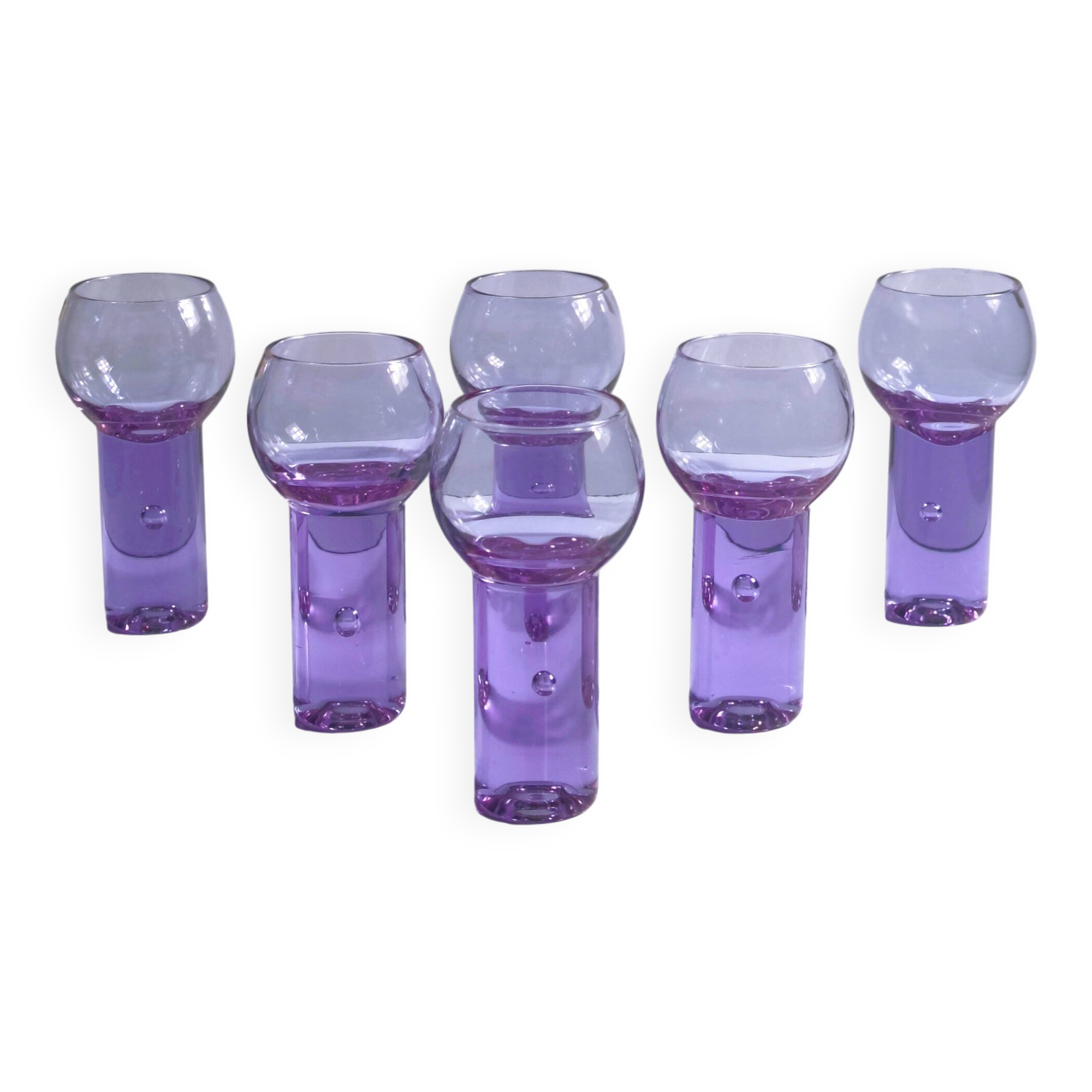 6 Aperitif Glasses "Chameleon" by Sergio Asti for Arnolfo die Cambio - 1970