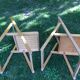Series of 3 folding chairs