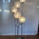 Waterfall floor lamp 5 globes Marinha Grande factory 70s