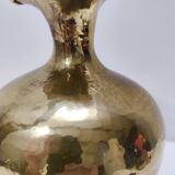 Vintage Embossed Copper and Brass Pitcher Vase by Egidio Casagrande, Italy