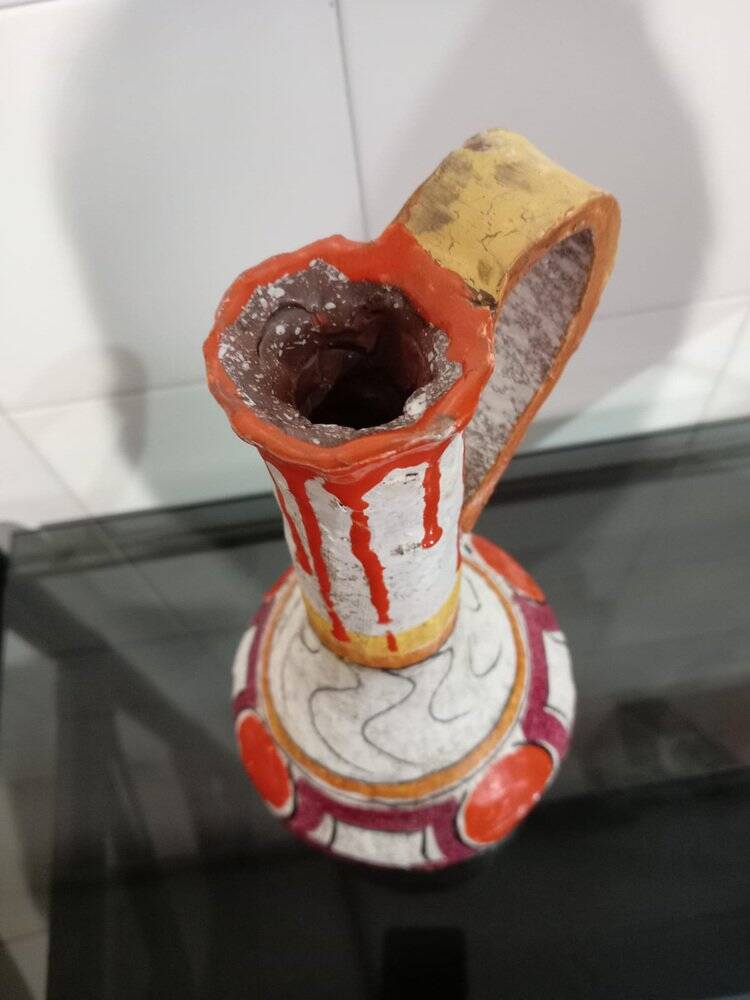 Vintage terracotta vase, 1970s
