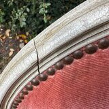 Paire de fauteuils  médaillons de style Louis  XVI