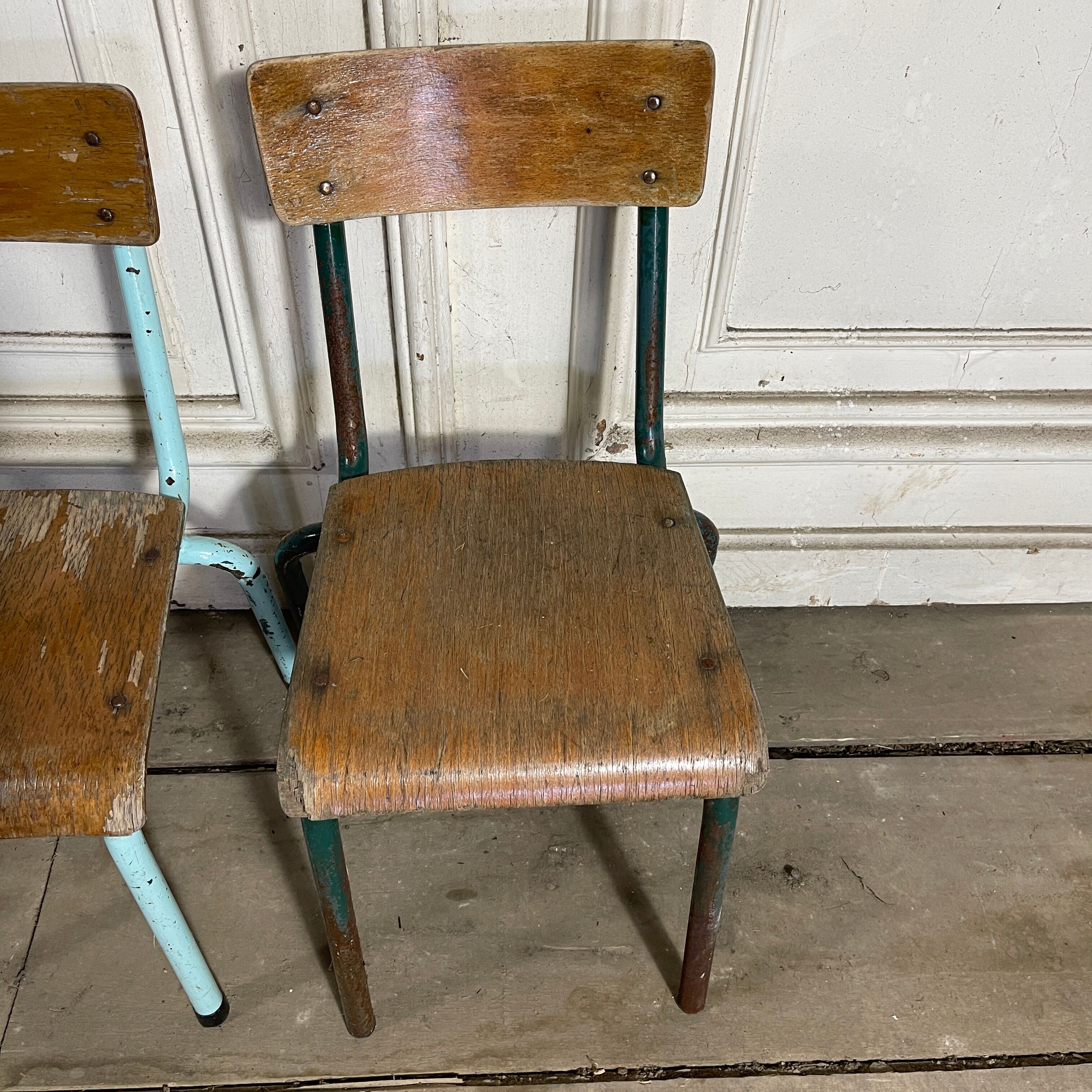 Lot 3 child size school chairs