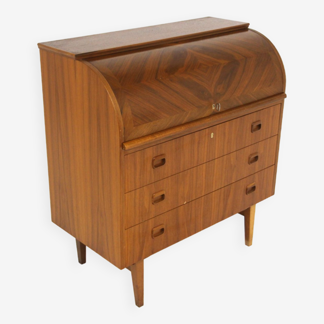 Secrétaire scandinave en noyer, Suède, 1960