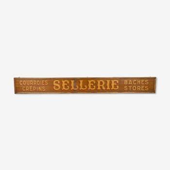 Enseigne de Sellerie en bois