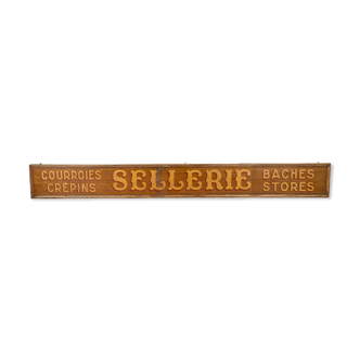 Enseigne de Sellerie en bois