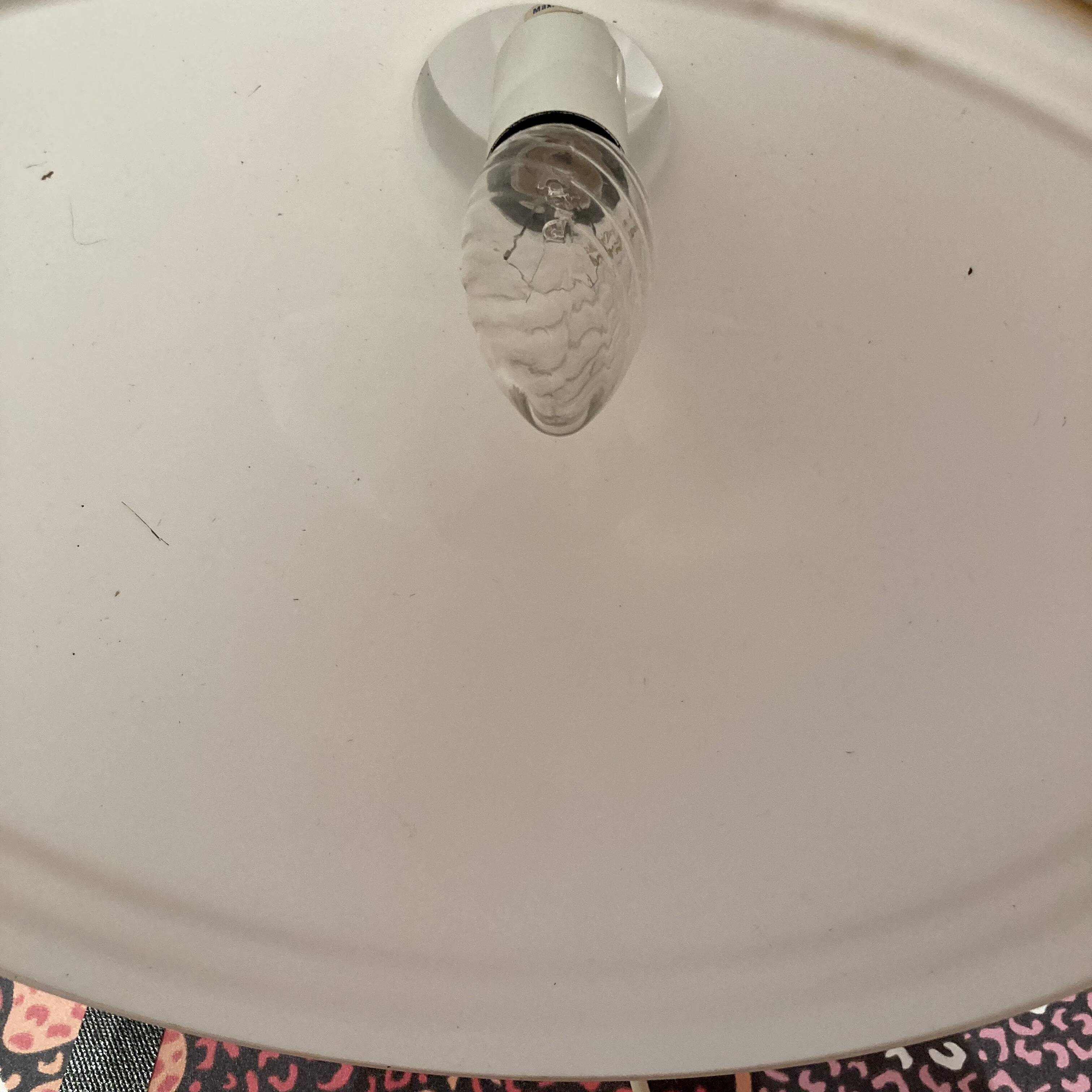 LARGE GLASS AND METAL WALL LIGHT SCANDINAVIAN DESIGN 1950.