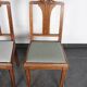 Set of 4 Art Deco chairs in carved wood.