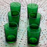 Set of 6 whisky glasses in vintage