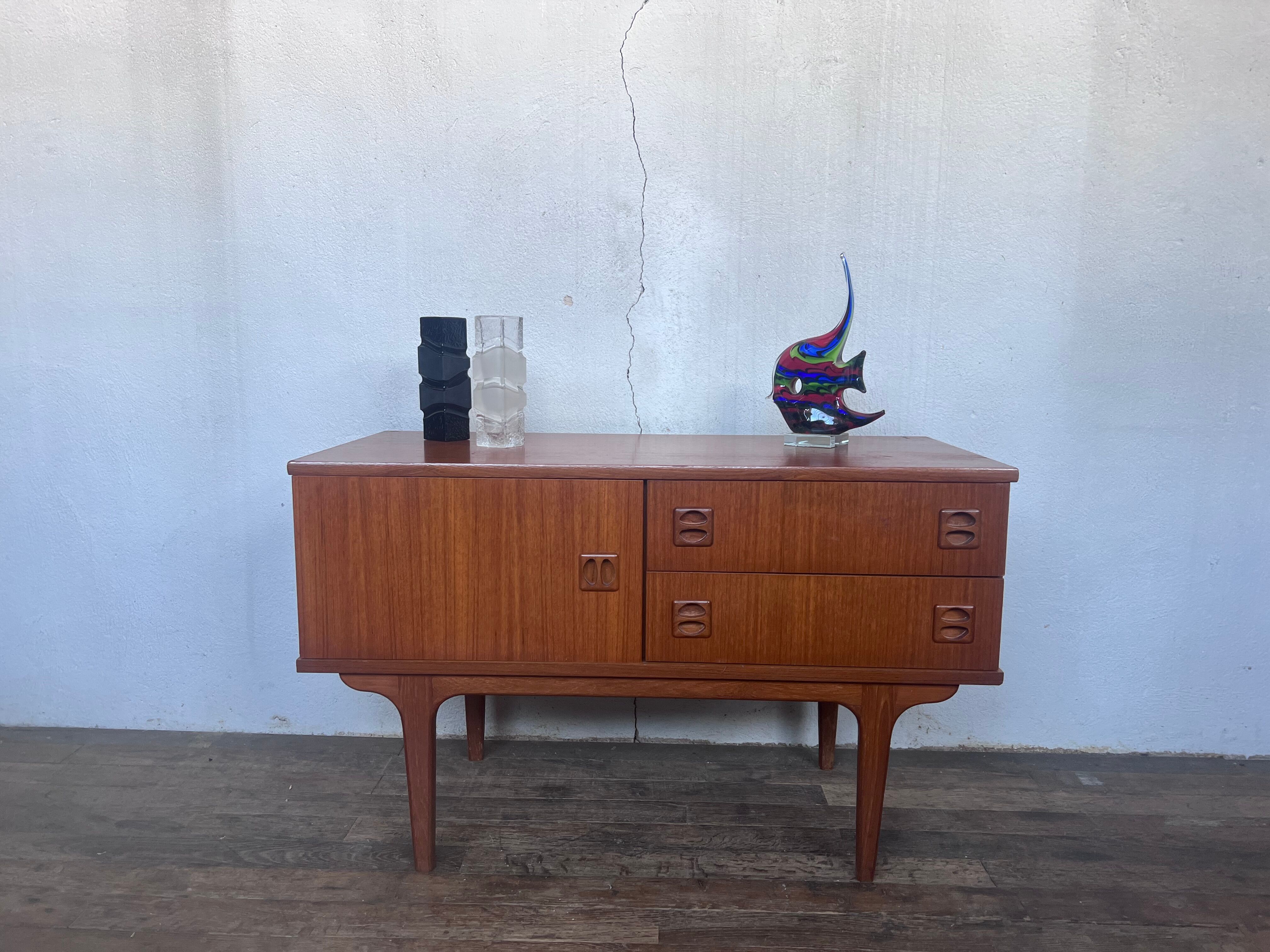 Scandinavian enfilade, teak tv stand design 1960 vintage