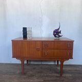 Enfilade scandinave meuble tv en teck design 1960 vintage