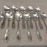 11 silver-plated ice cream scoops, goldsmith, art deco style