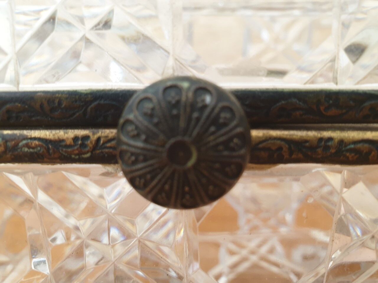 Nineteenth century cut crystal box box