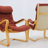 1970s Gustav Axel Berg Pair of 'Peter' Easy Chairs by Bröderna Andersson,Sweden