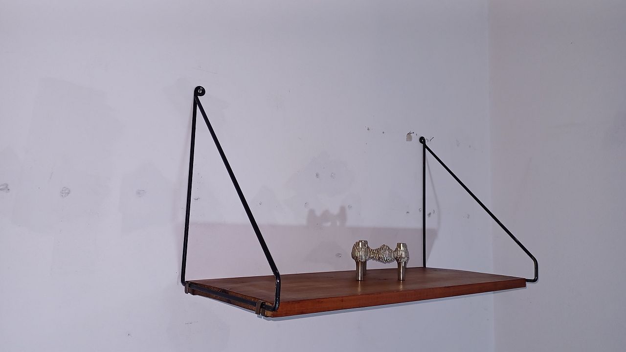 Wooden Wall Shelf, 1970s