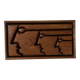 Bas relief cadre bois motifs visages