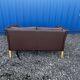 Danish two seater brown leather sofa  1970s