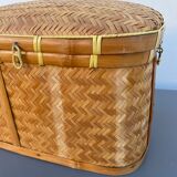 Woven rattan trunk