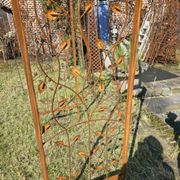 Garden arch in wrought iron with leaves