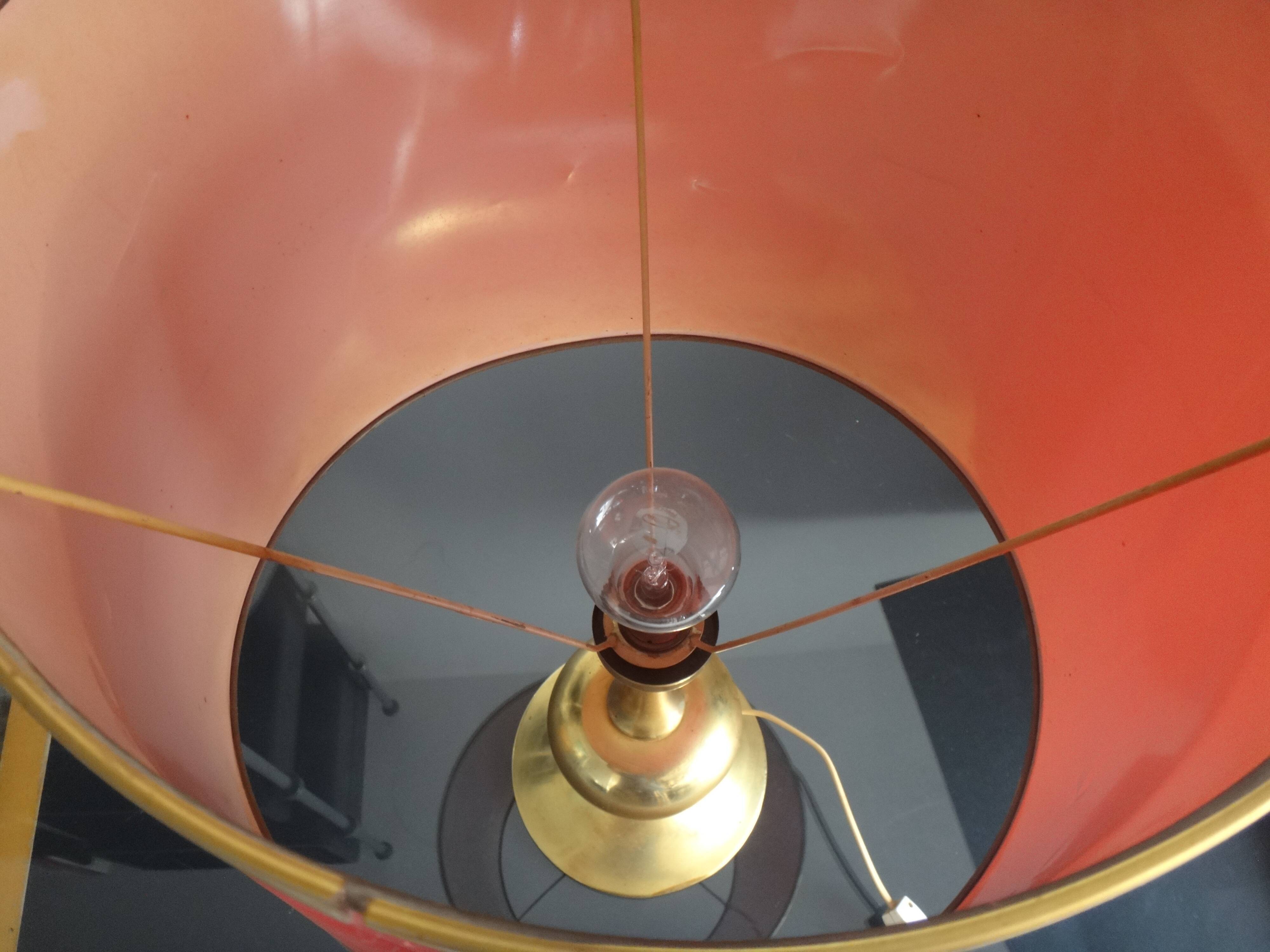 Gold table lamp design Barbier tulip 1970 designer