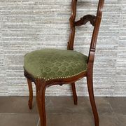 Pair of 19th century Louis XV style chairs, Napoleon III period in walnut