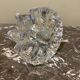 Designer candle holder in thick glass
